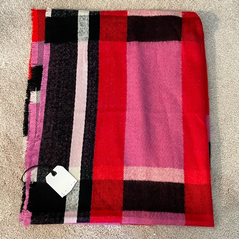 NWT Leith Red plaid scarf shawl! ❤️